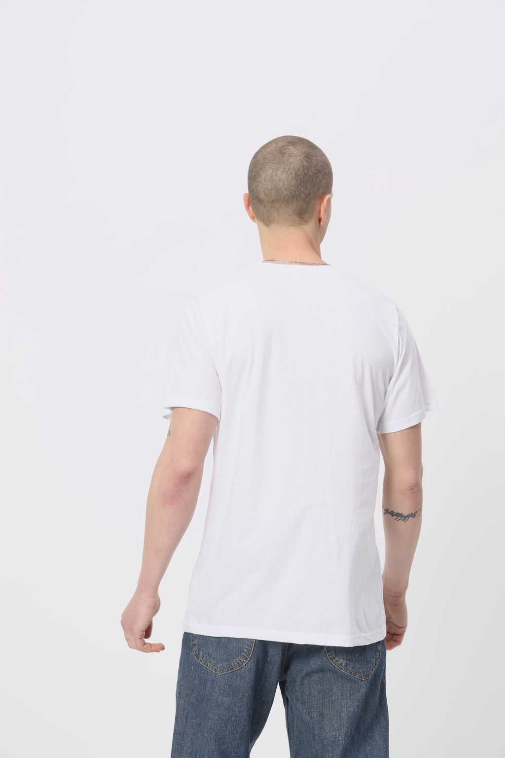 Ying Yang Printed Regular Fit White  T-shirt