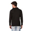 Men’s Black Cowl Neck Full Sleeve Tee – Signature Athletic Slim Fit