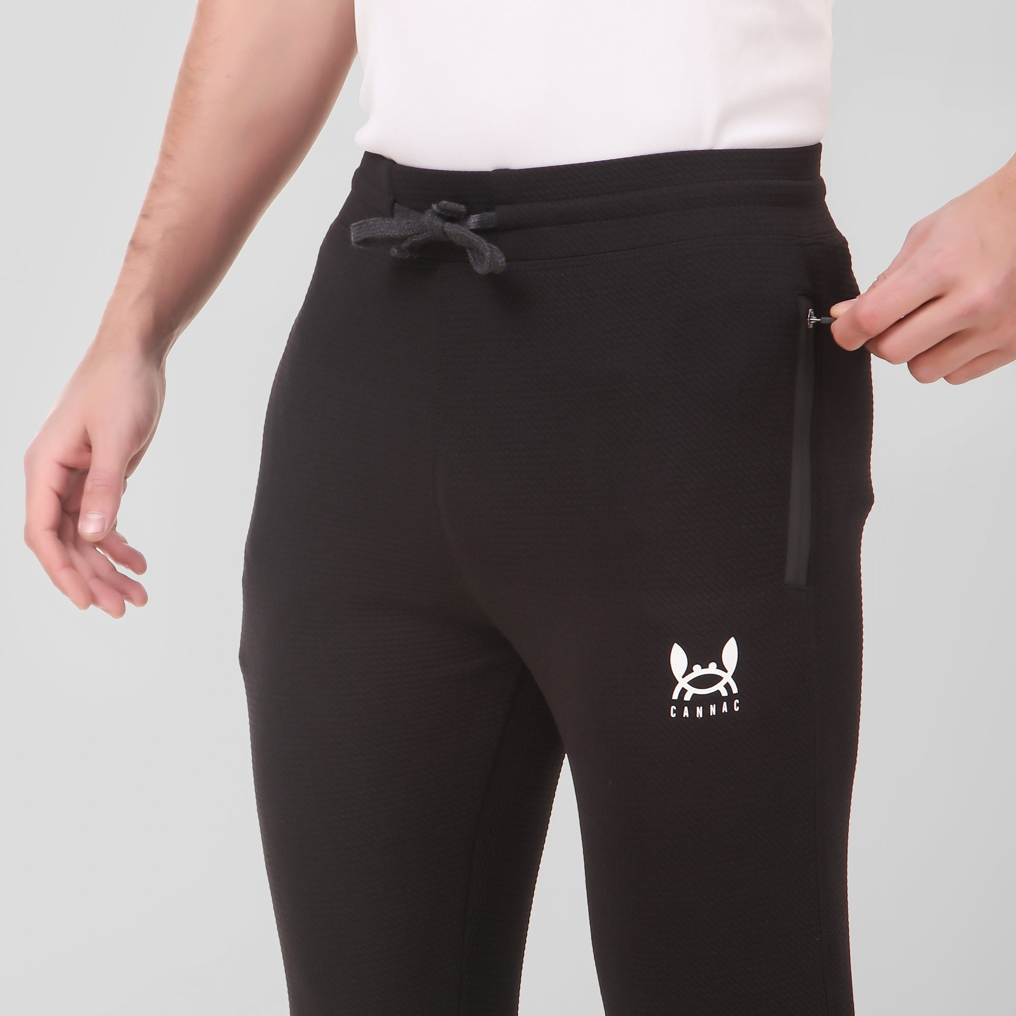 Men Stretchable Black Track Pant