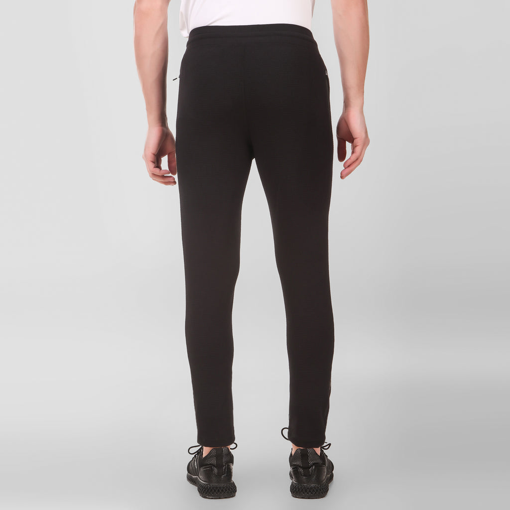 Men Stretchable Black Track Pant