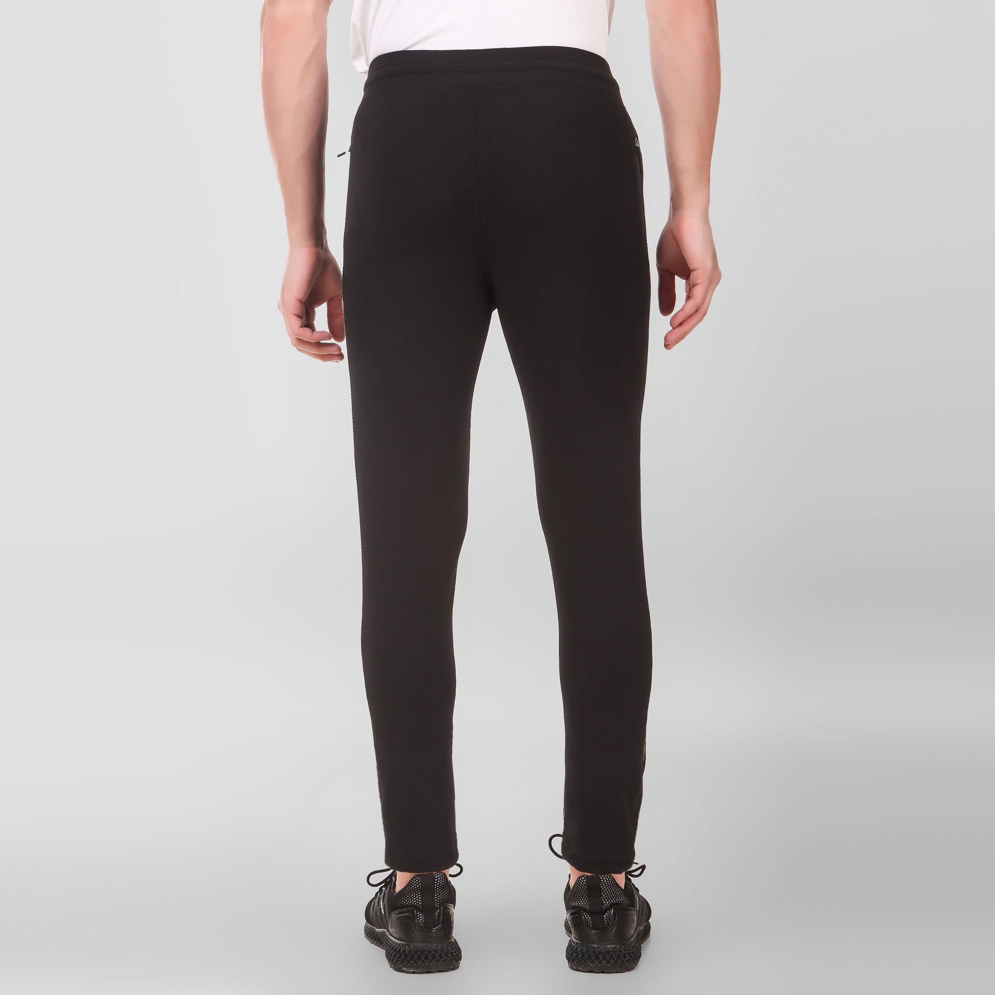Men Stretchable Black Track Pant