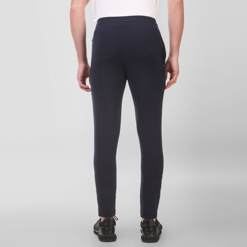 Men Stretchable Blue Track Pant