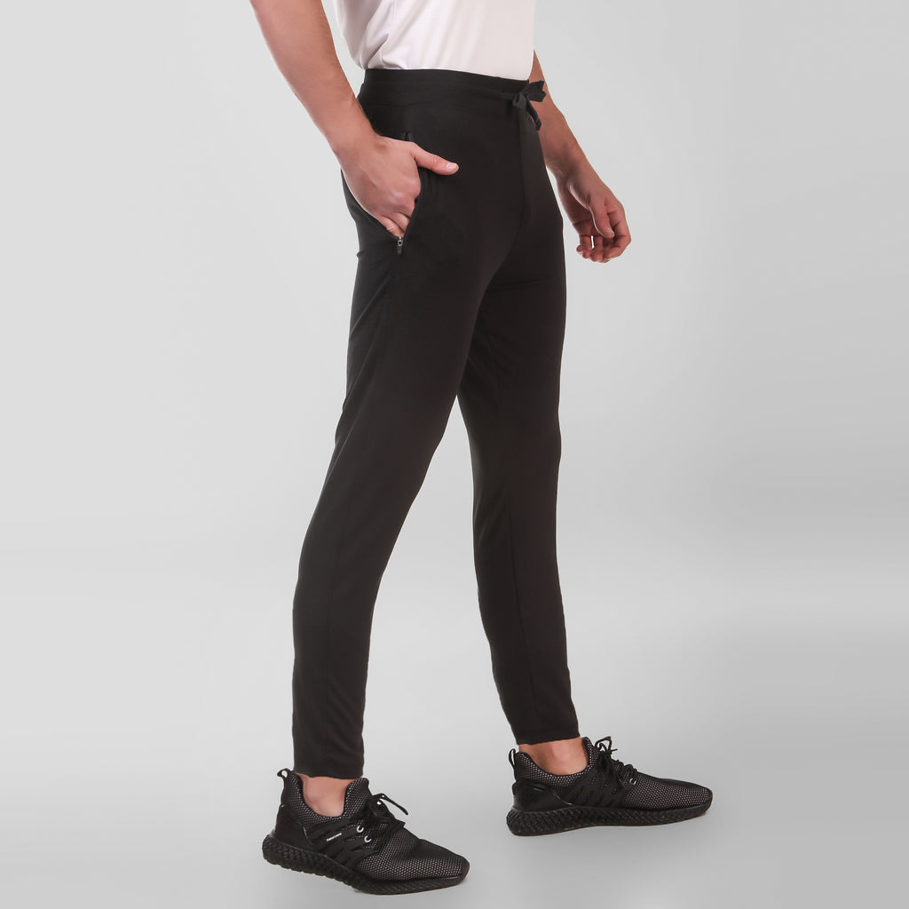 Men Black  4 Way Track Pant