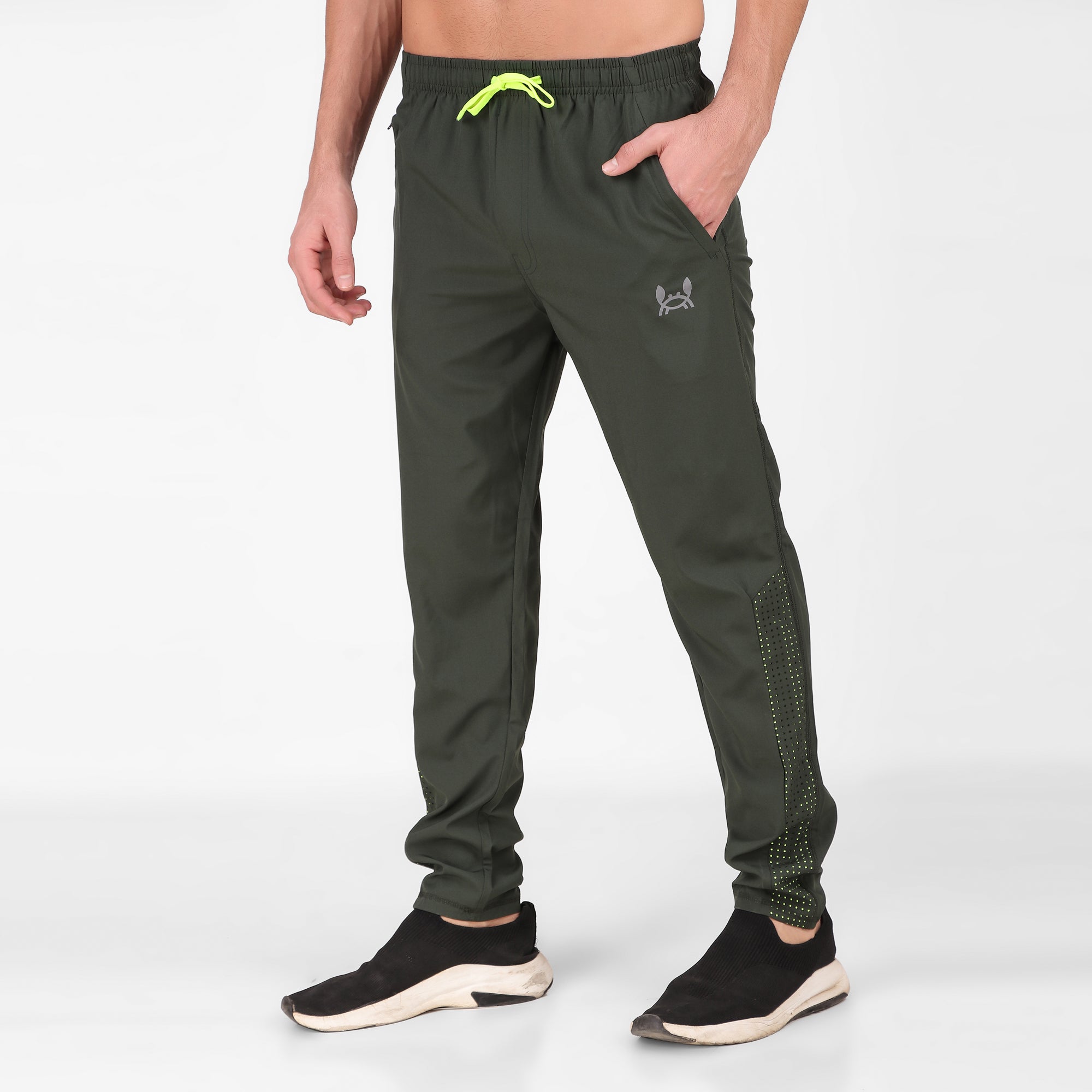 Men's Olive Active Track Pant