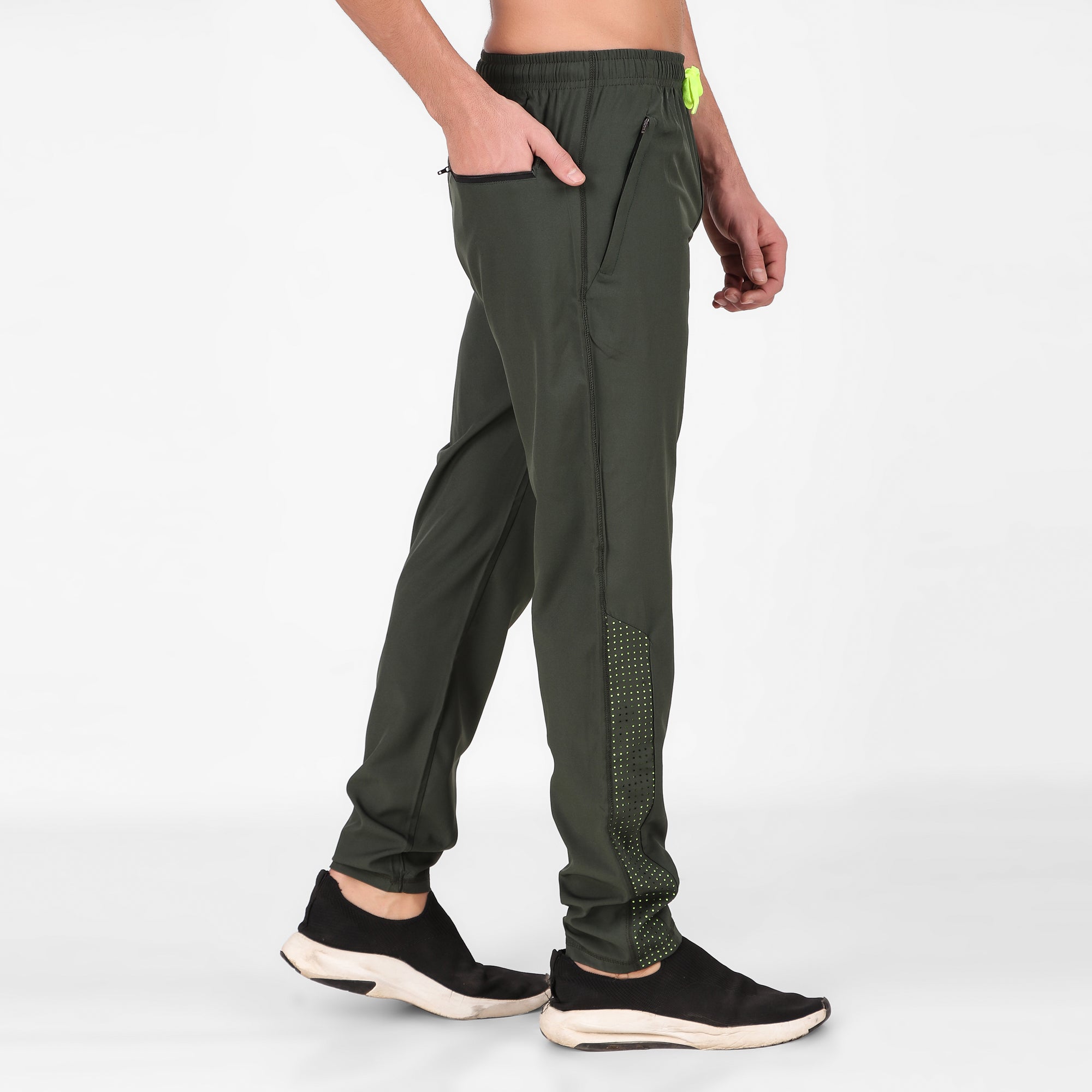 Men's Olive Active Track Pant