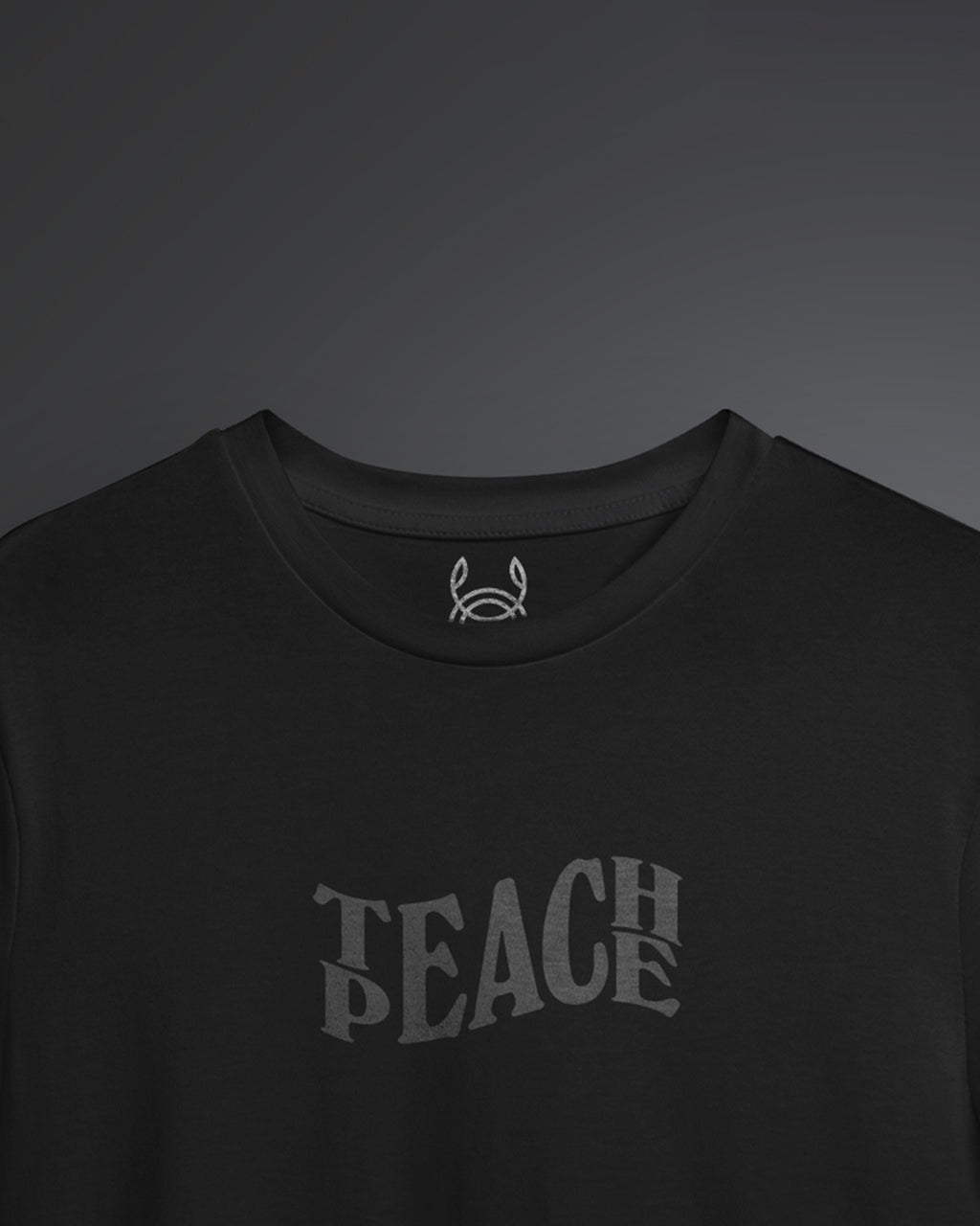 Teach Peace Printed Solid Regular Fit T-shirt