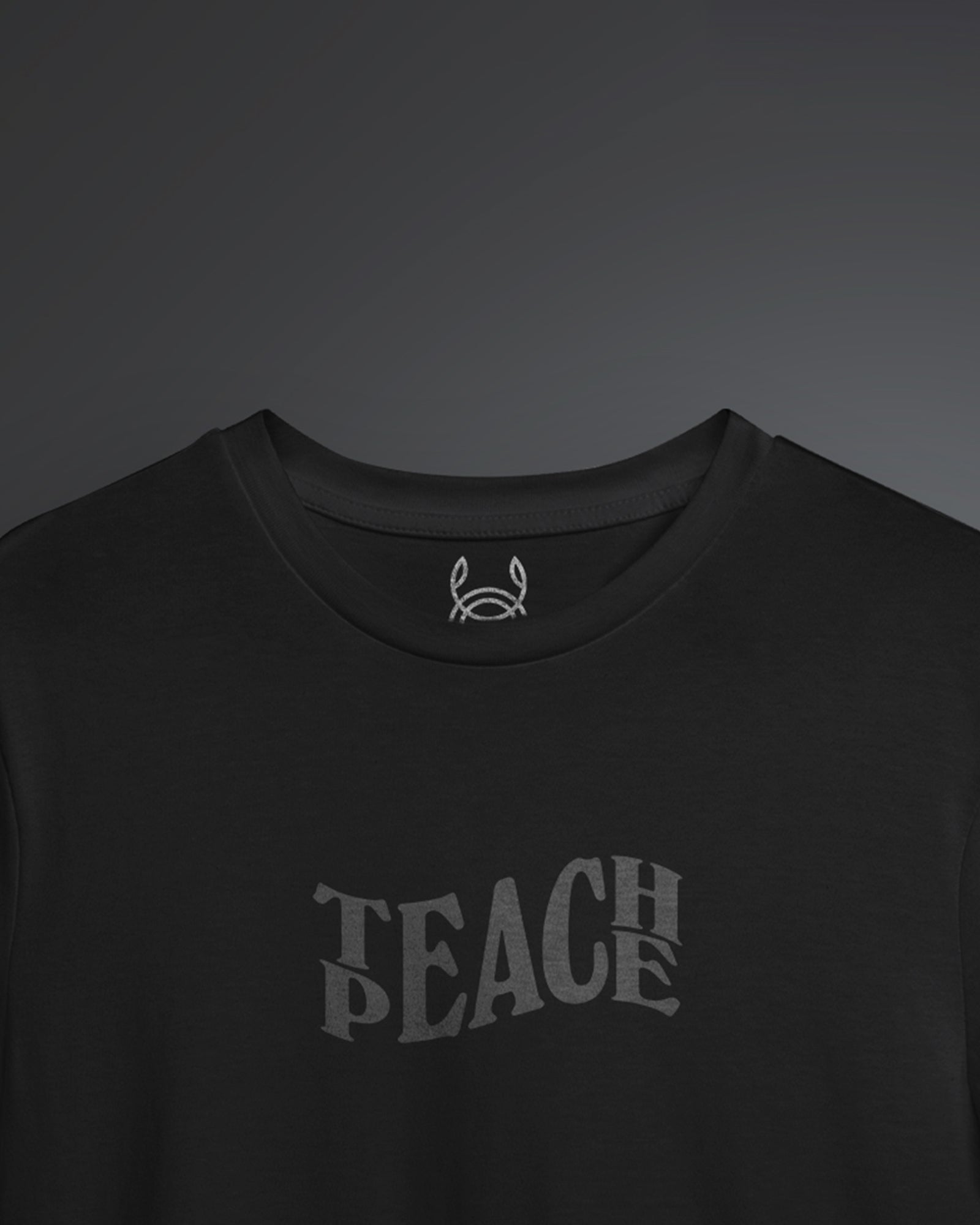 Teach Peace Printed Solid Regular Fit T-shirt