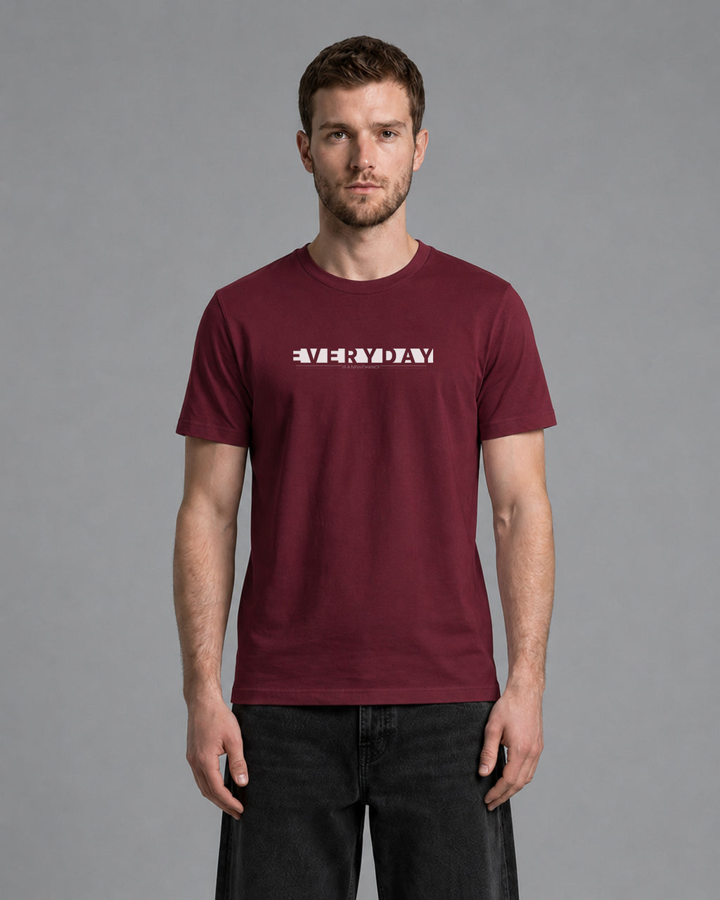 The "Everyday" Streetwear Basic T-Shirt in Rich Maroon